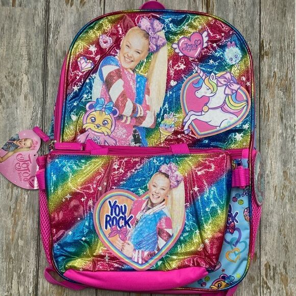 Girls JoJo Siwa Backpack With Insulated Lunch Bag - Picture 1 of 8